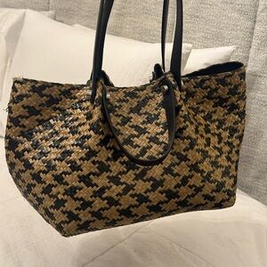 AllSaints Allington straw tote